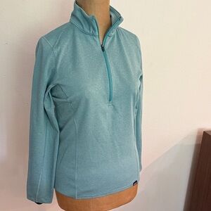 Patagonia sz XS Capilene Baselayer midweight light blue Quarter-Zip great cond